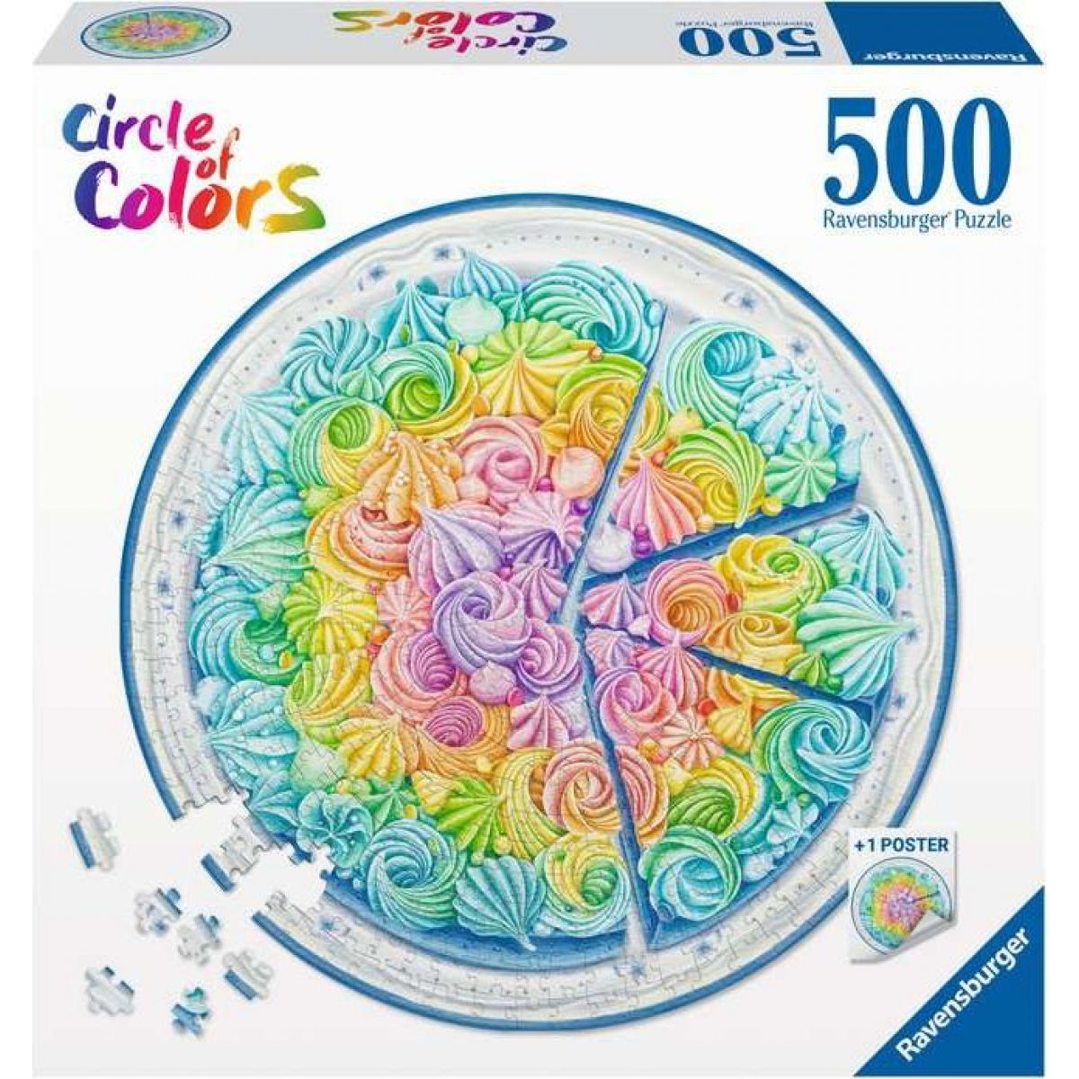 Ravensburger puzzle 173495 Duhový dort 500 dílků