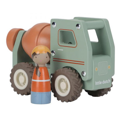 Little Dutch Náklaďák s míchačkou dřevěný