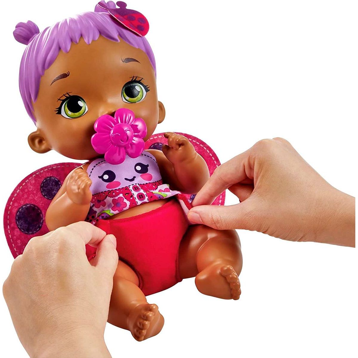 Mattel My Garden Baby miminko fialová beruška 30 cm