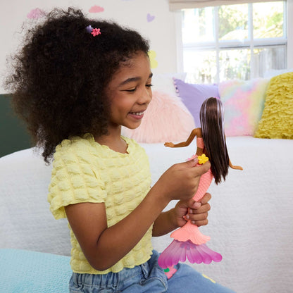 Barbie Kouzelná květinová mořská panna - tmavovláska