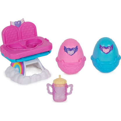 Hatchimals hrací set s krmící židlí pro zvířátka