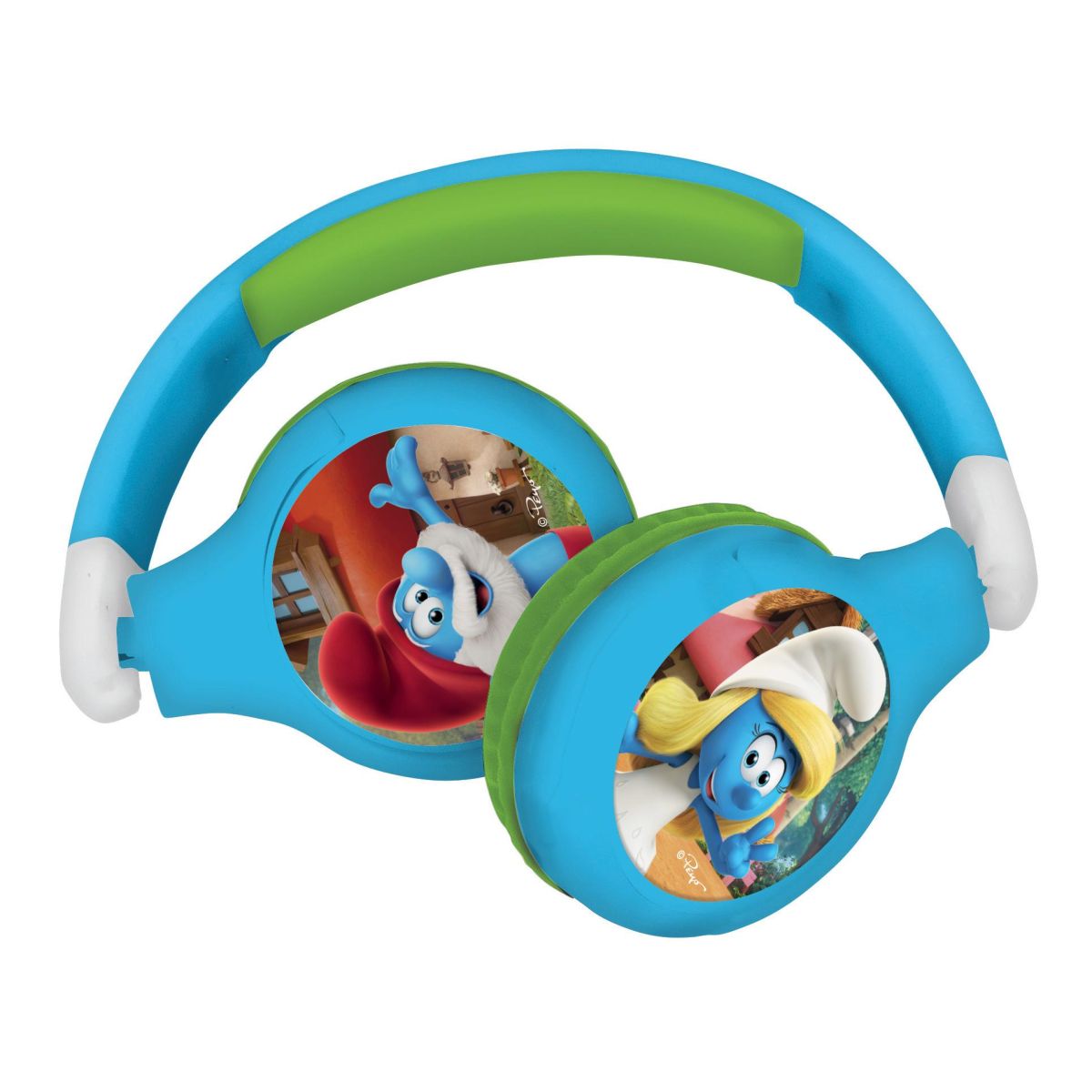 Lexibook 2v1 bluetooth skládací sluchátka Šmoulové s limitem hlasitosti