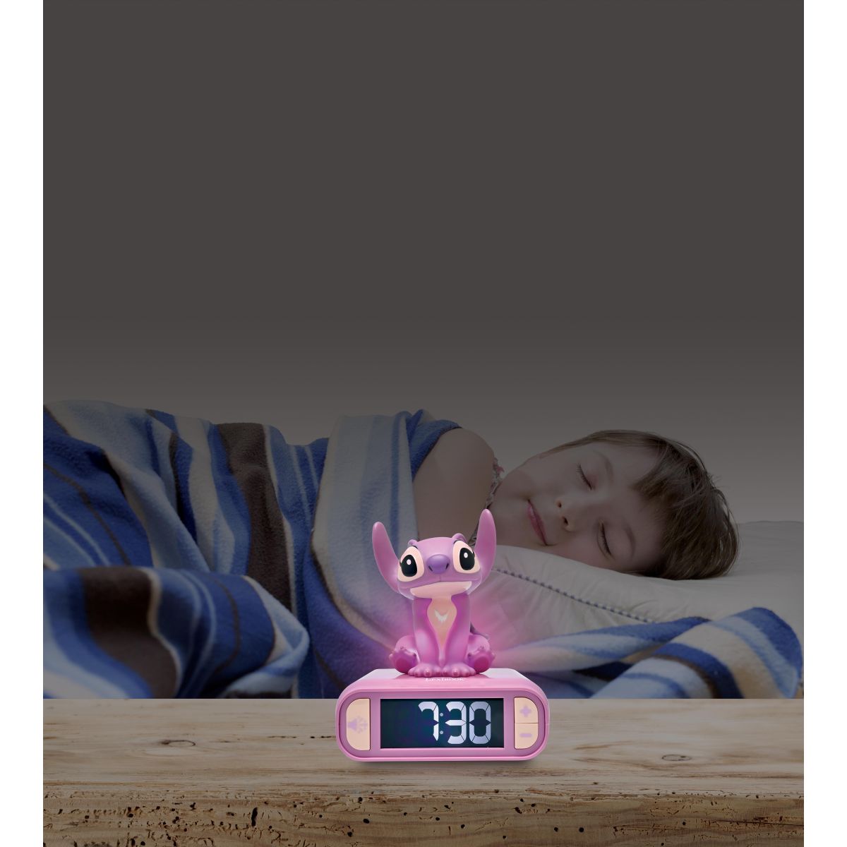 Lexibook Budík Stitch Angel se svítící figurkou