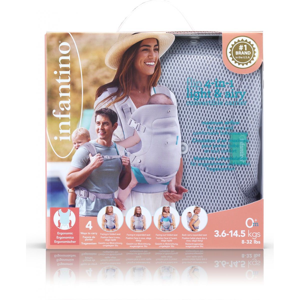 Infantino Nosítko Flip 4 v 1 Light & Airy