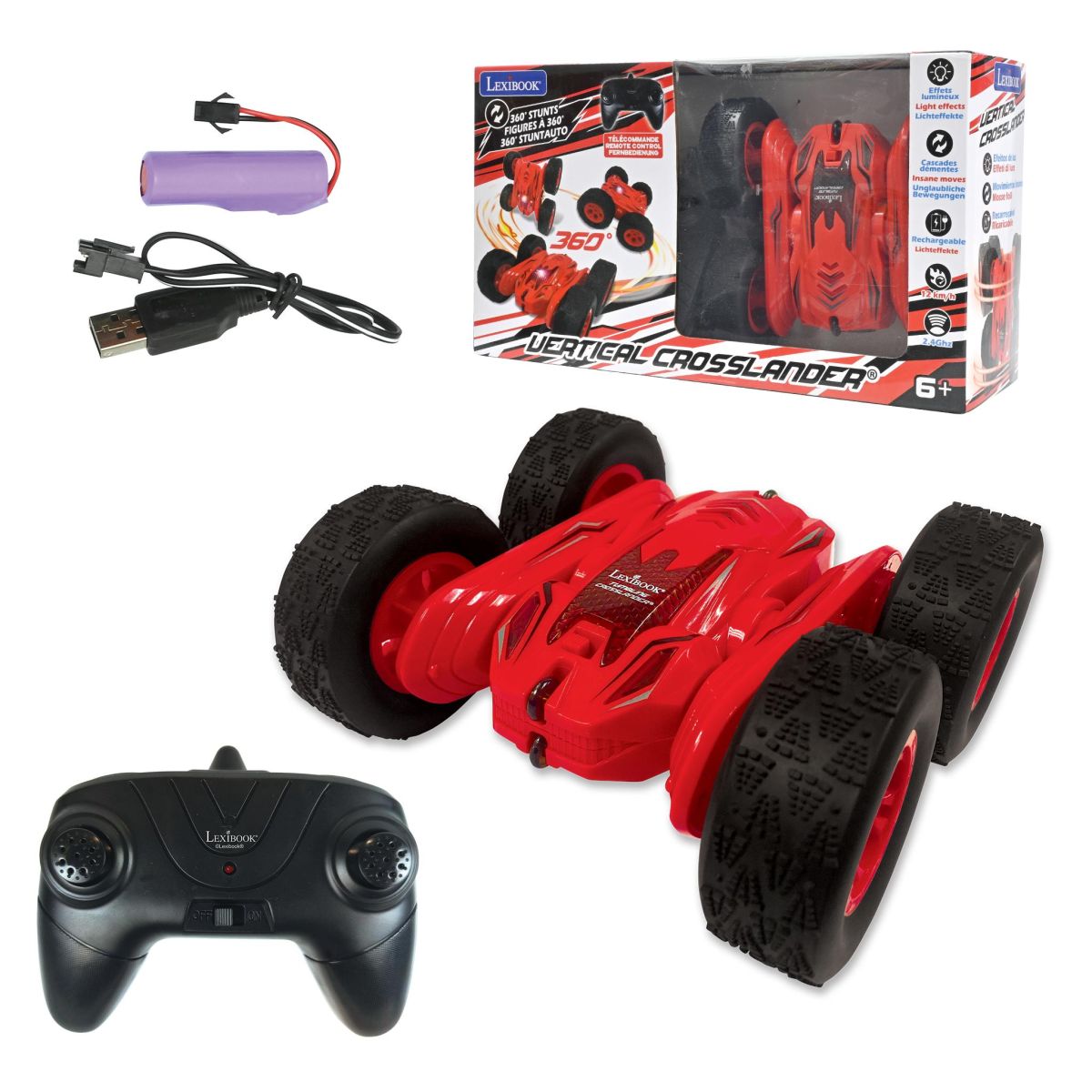 Lexibook Akrobatické auto stojící na dvou kolech