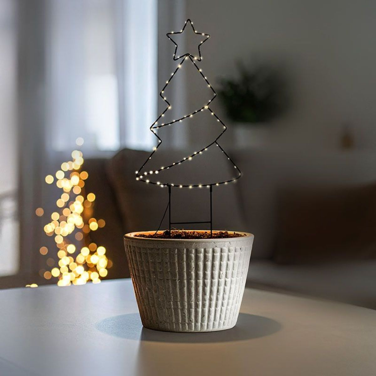 Solight LED venkovní dekorace vánoční stromeček, 85x LED, časovač, 68cm, 3x AA