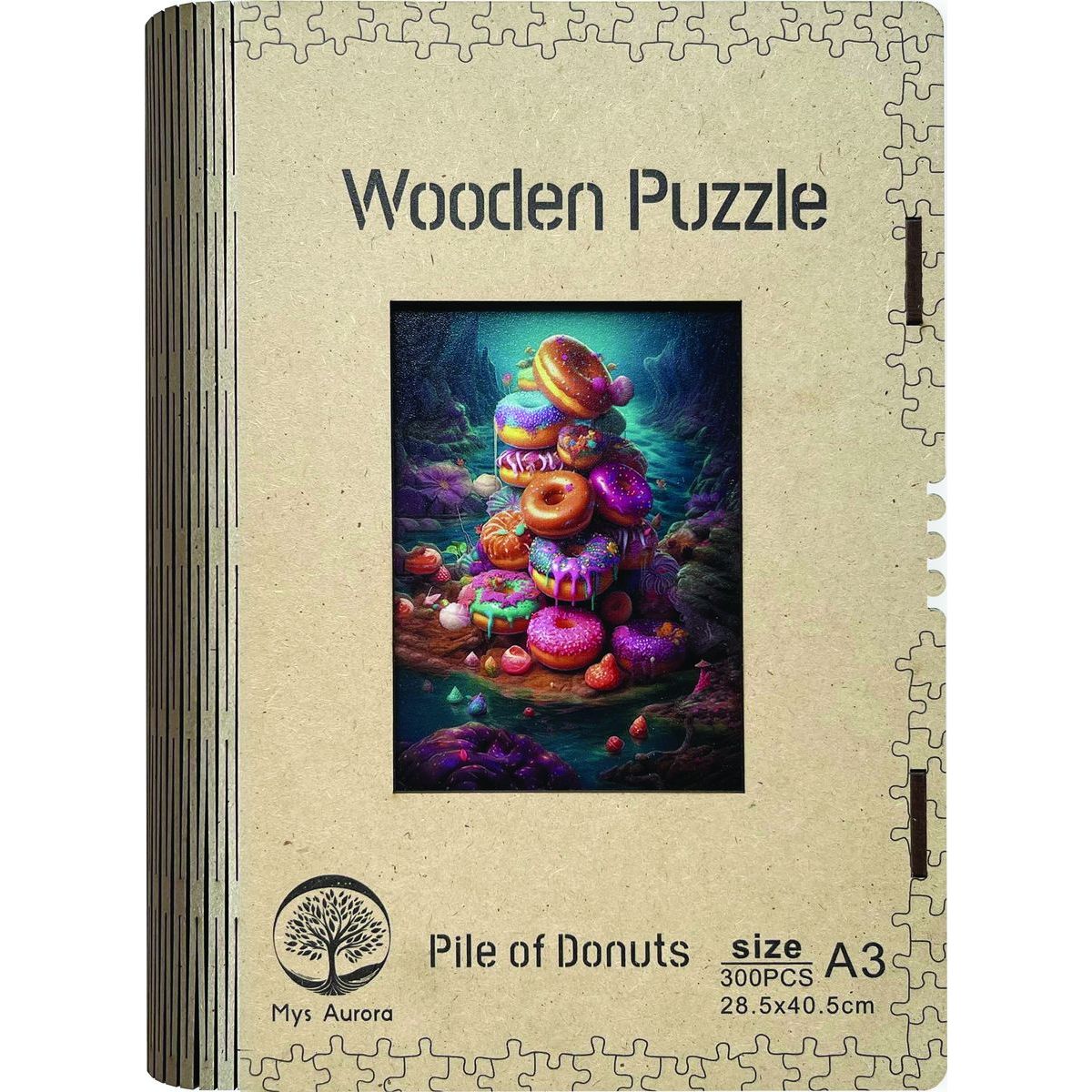 Epee Wooden puzzle Pile of Donuts A3