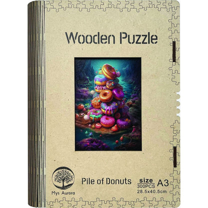 Epee Wooden puzzle Pile of Donuts A3