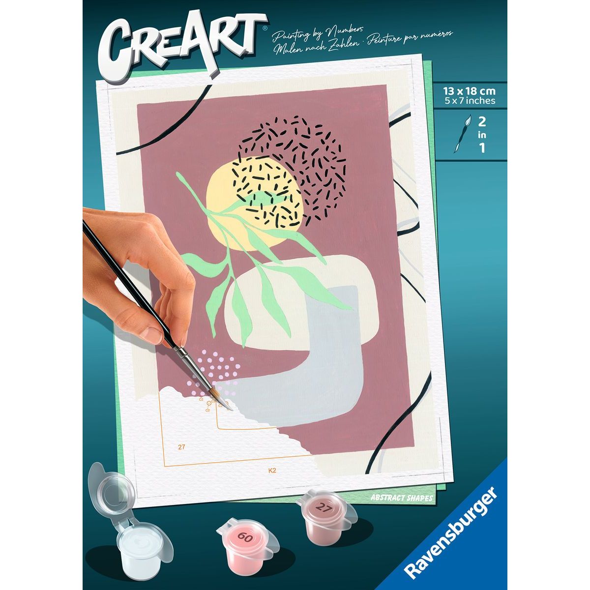 CreArt 235438 Buď šťastný: Abstraktní tvary