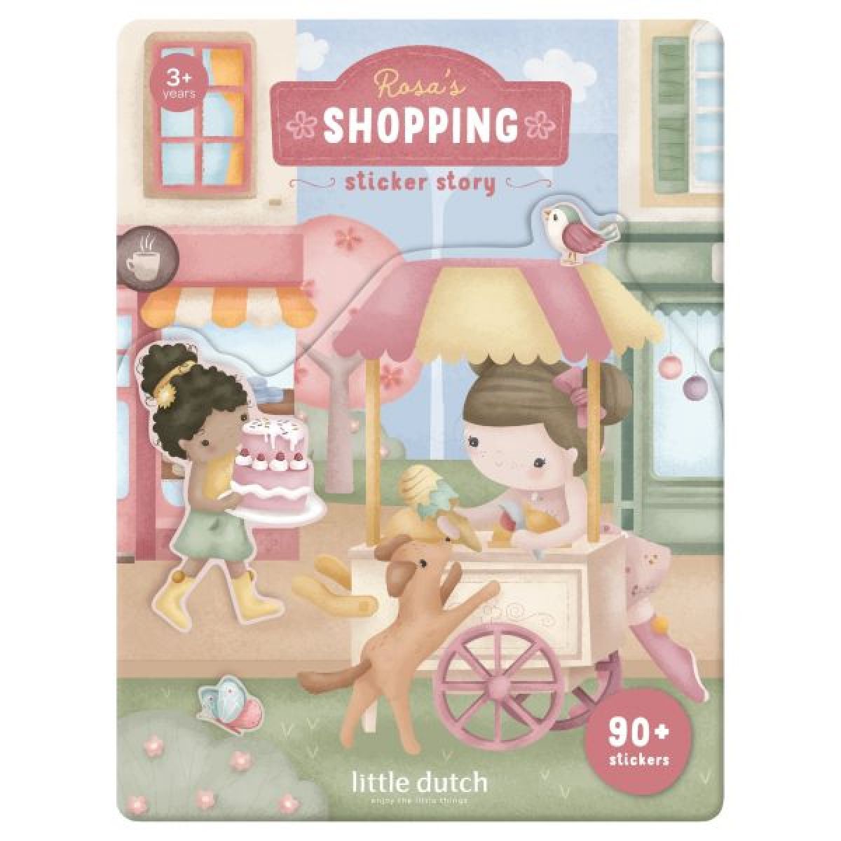 Little Dutch Knížka se samolepkami Nakupování Rosa