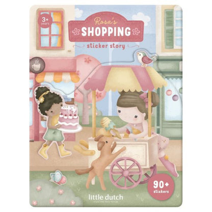 Little Dutch Knížka se samolepkami Nakupování Rosa