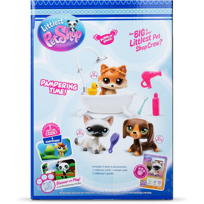 Littlest Pet Shop Salon krásy Sada 3 figurek (jezevčík, siamská kočka, pomeranian)