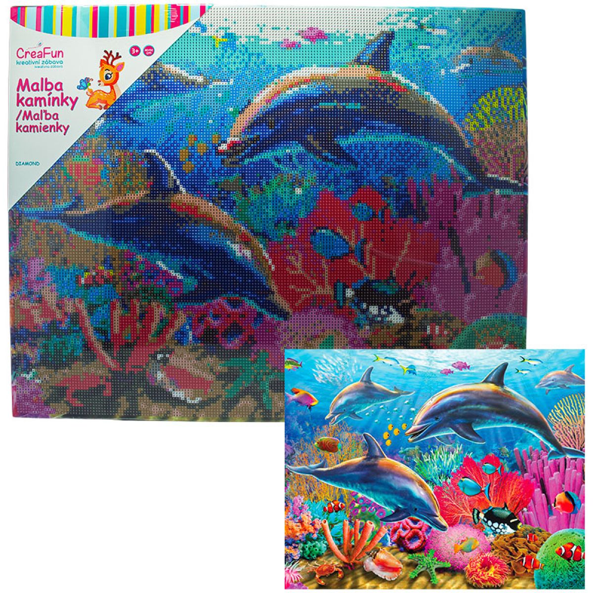 Sparkys Diamantové malování - Delfíni 40 x 50 cm