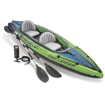 Kajak CHALLENGER K2 KAYAK vč. Pádel Intex - Zelená - Poškozený obal