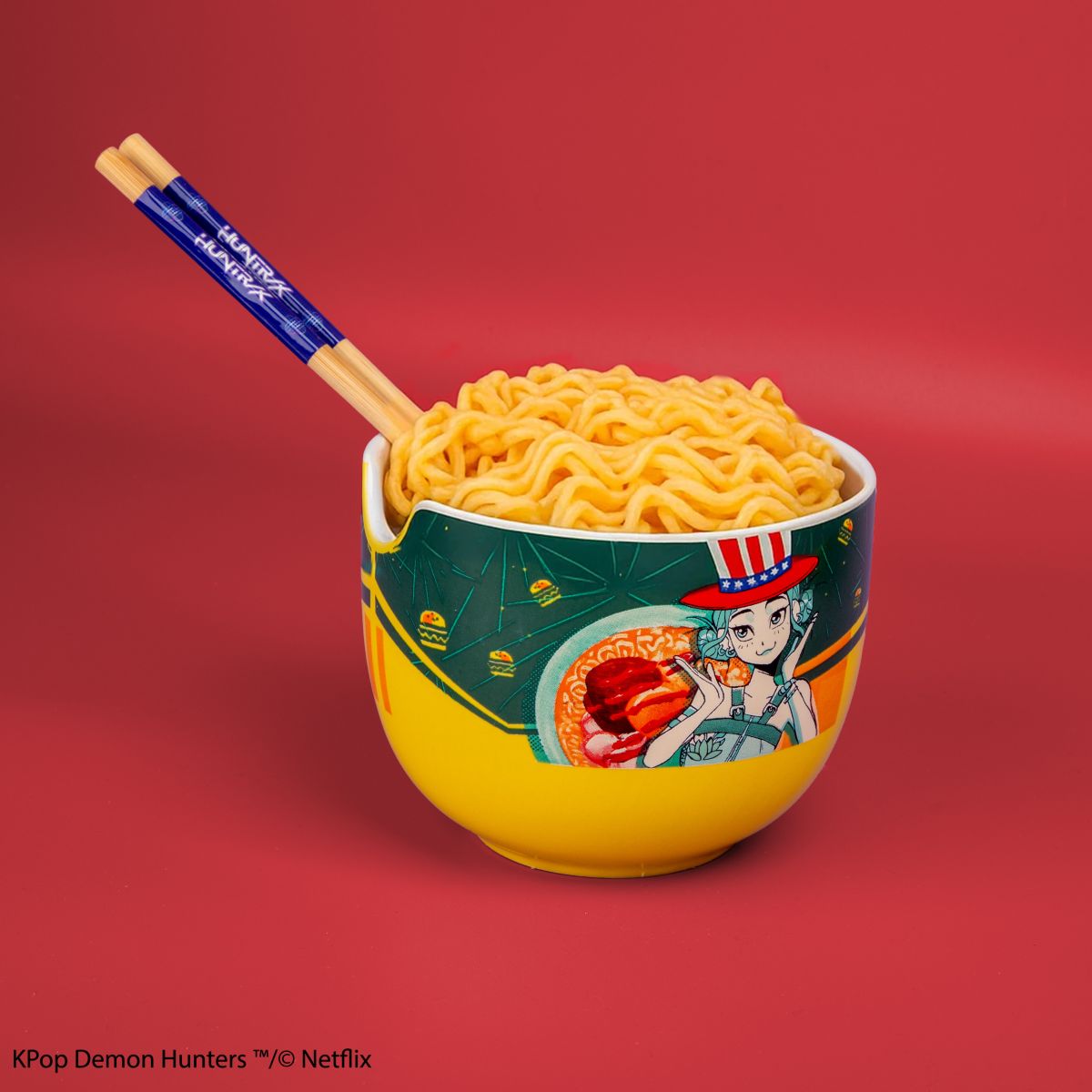 Cinereplicas K-pop Demon Hunters ramen miska s hůlkami Zoey Hamburger