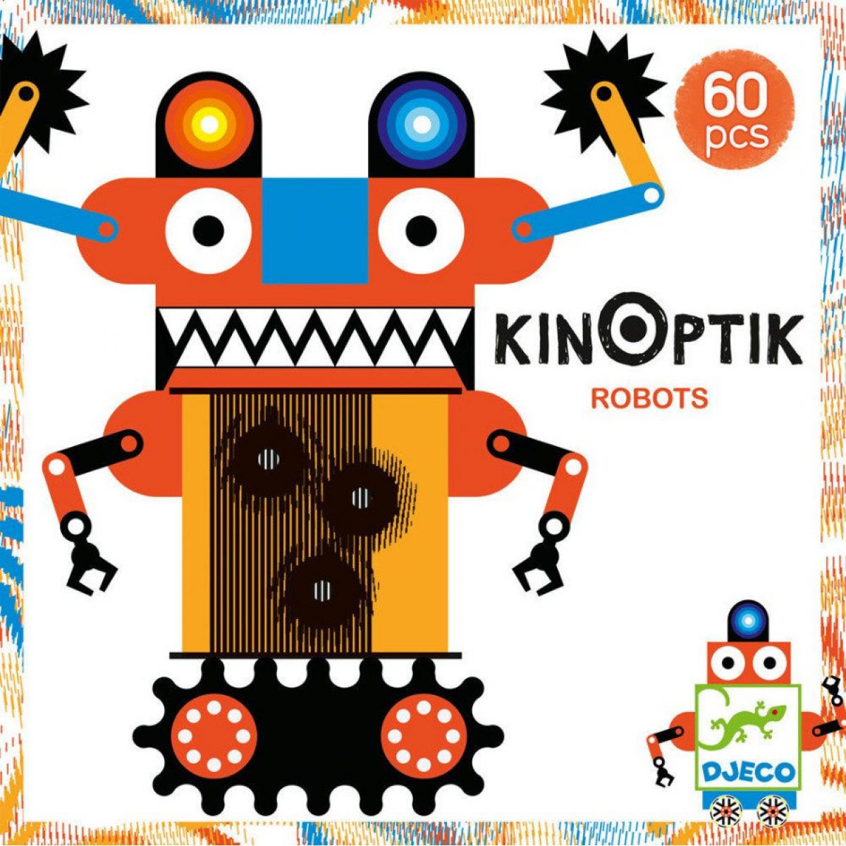 Djeco Puzzle kinoptik Roboti 60 dílků