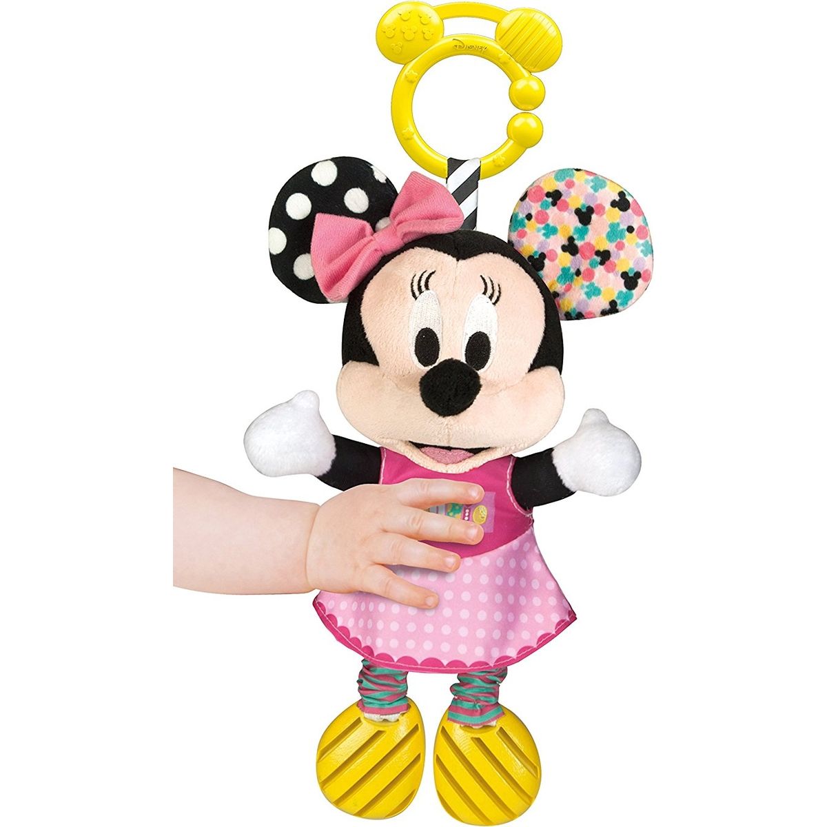 Clementoni Baby Minnie plyšová se zvuky a úchytem 25cm