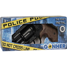 Policejní revolver Gold colection černý kovový 12 ran