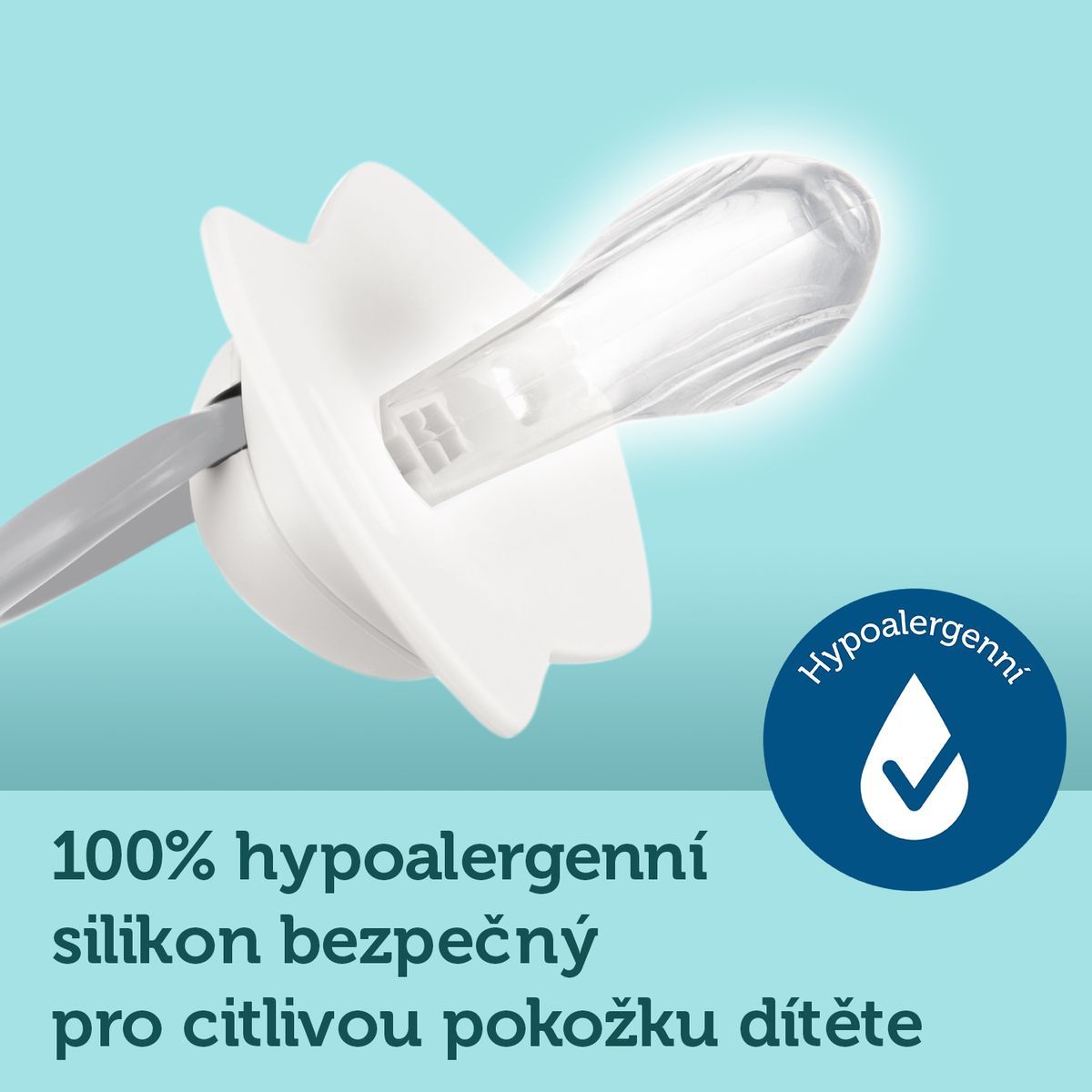 Canpol babies Set symetrických silikonových dudlíků Light touch 0-6m Royal Baby modrý