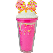 Kelímek s víčkem a brčkem Myška 480ml růžový