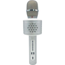 Mikrofon karaoke Bluetooth stříbrný