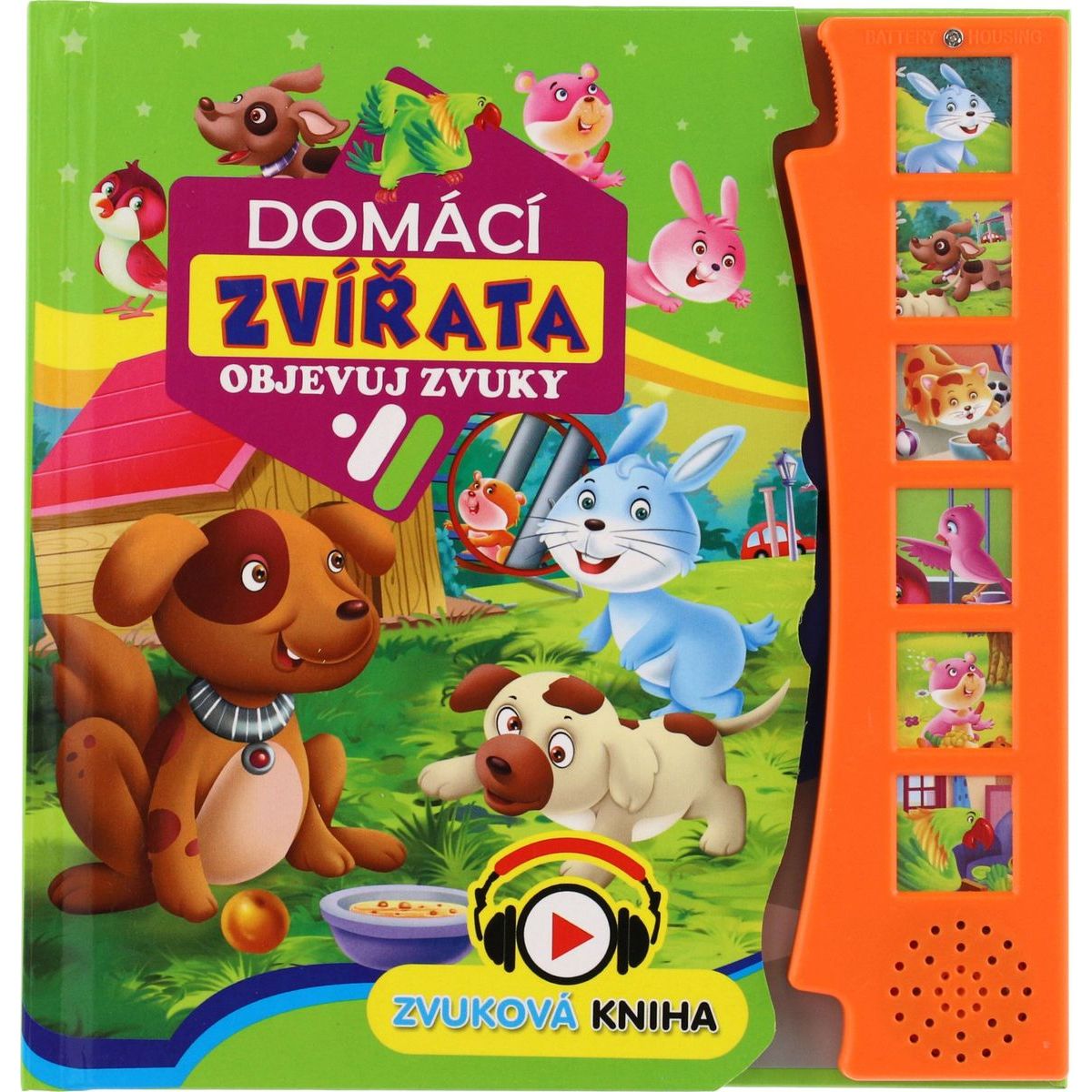 FONI Book Zvuková knížka Domácí zvírata Objevuj zvuky CZ verze
