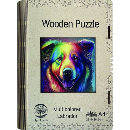 Epee Wooden puzzle Multicolored Labrador A4
