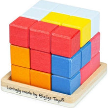 Bigjigs Toys Dřevěná skládací kostka