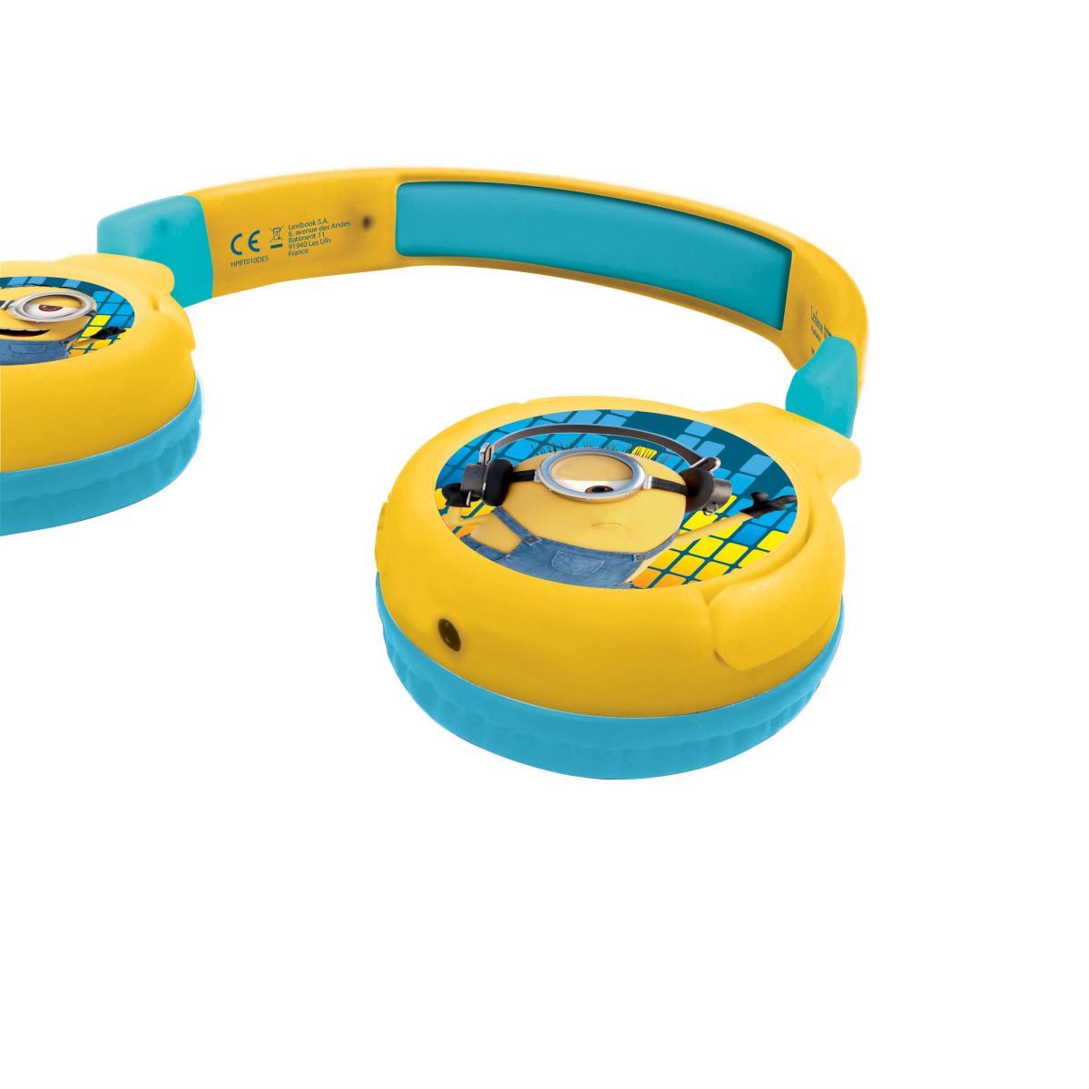 Lexibook 2v1 bluetooth skládací sluchátka Mimoni s limitem hlasitosti