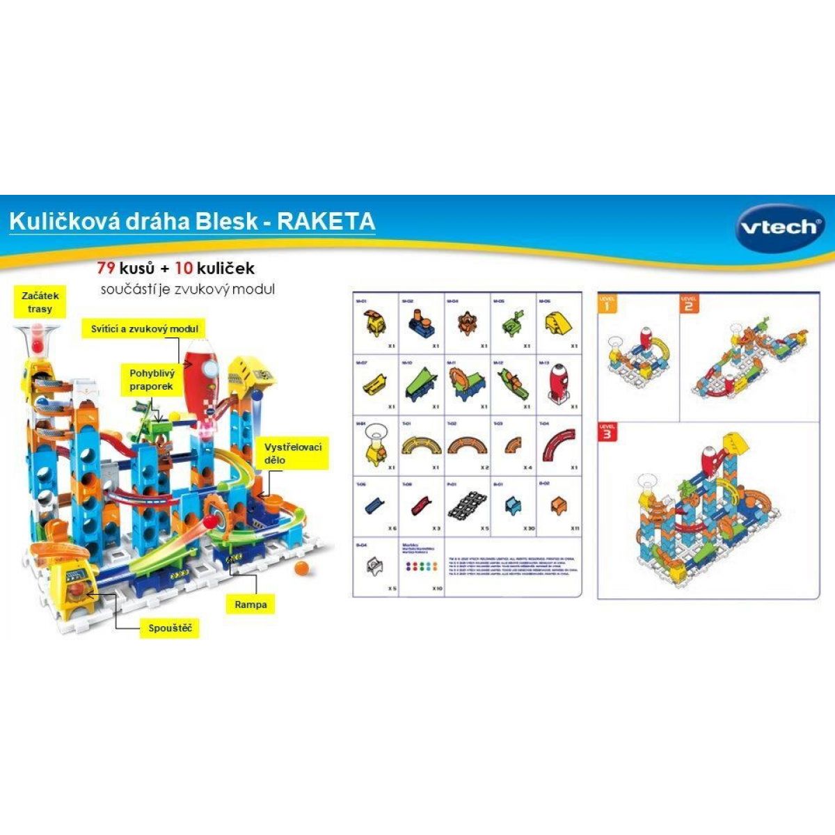 Vtech Kuličková dráha Blesk raketa
