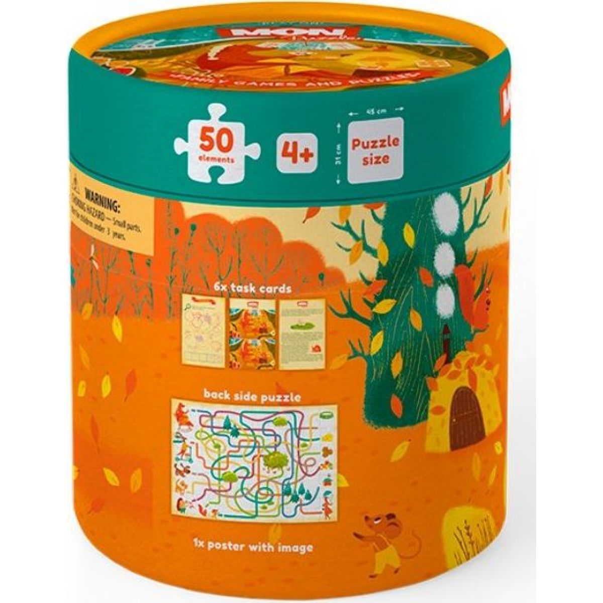 DoDo Didaktický tubus puzzle a aktivity Zvířata a roční období