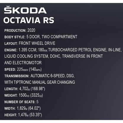Cobi 24343 Škoda Octavia v měřítku 1:12