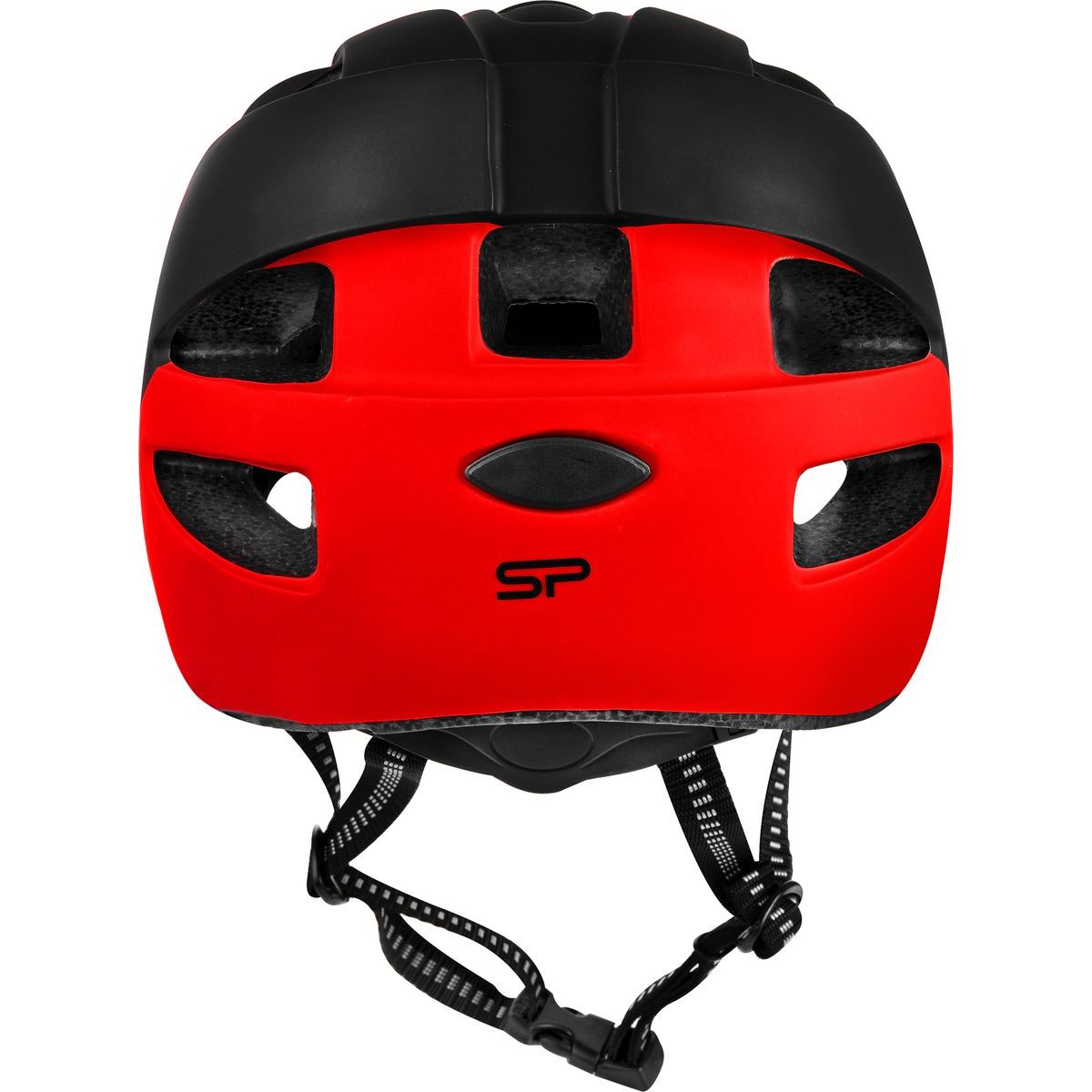 Spokey Cherub Dětská cyklistická přilba In-Mold, 48-52 cm, černo-červená