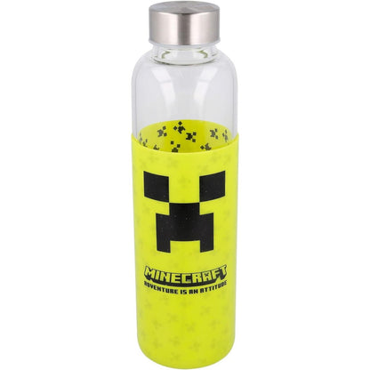 Skleněná láhev s návlekem Minecraft 585 ml