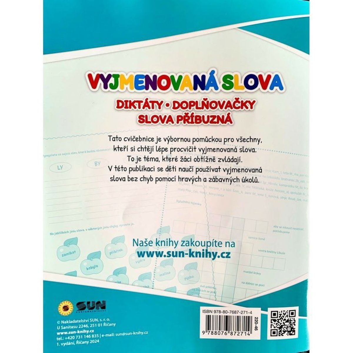 Zábavná cvičebnice - VYJMENOVANÁ SLOVA - Diktáty, doplňovačky