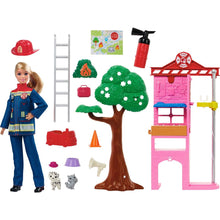 Barbie Hasičská stanice s panenkou