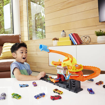Mattel Hot Wheels City hladová kobra útočí na pizzerku