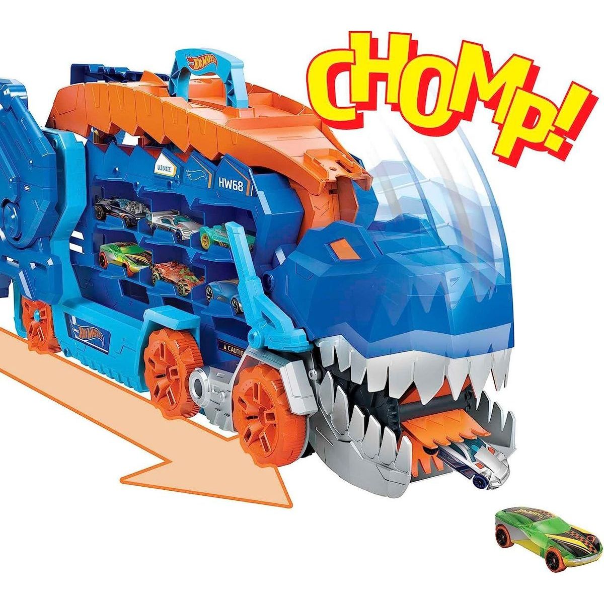Mattel Hot Wheels City T-Rex tahač se světly a zvuky