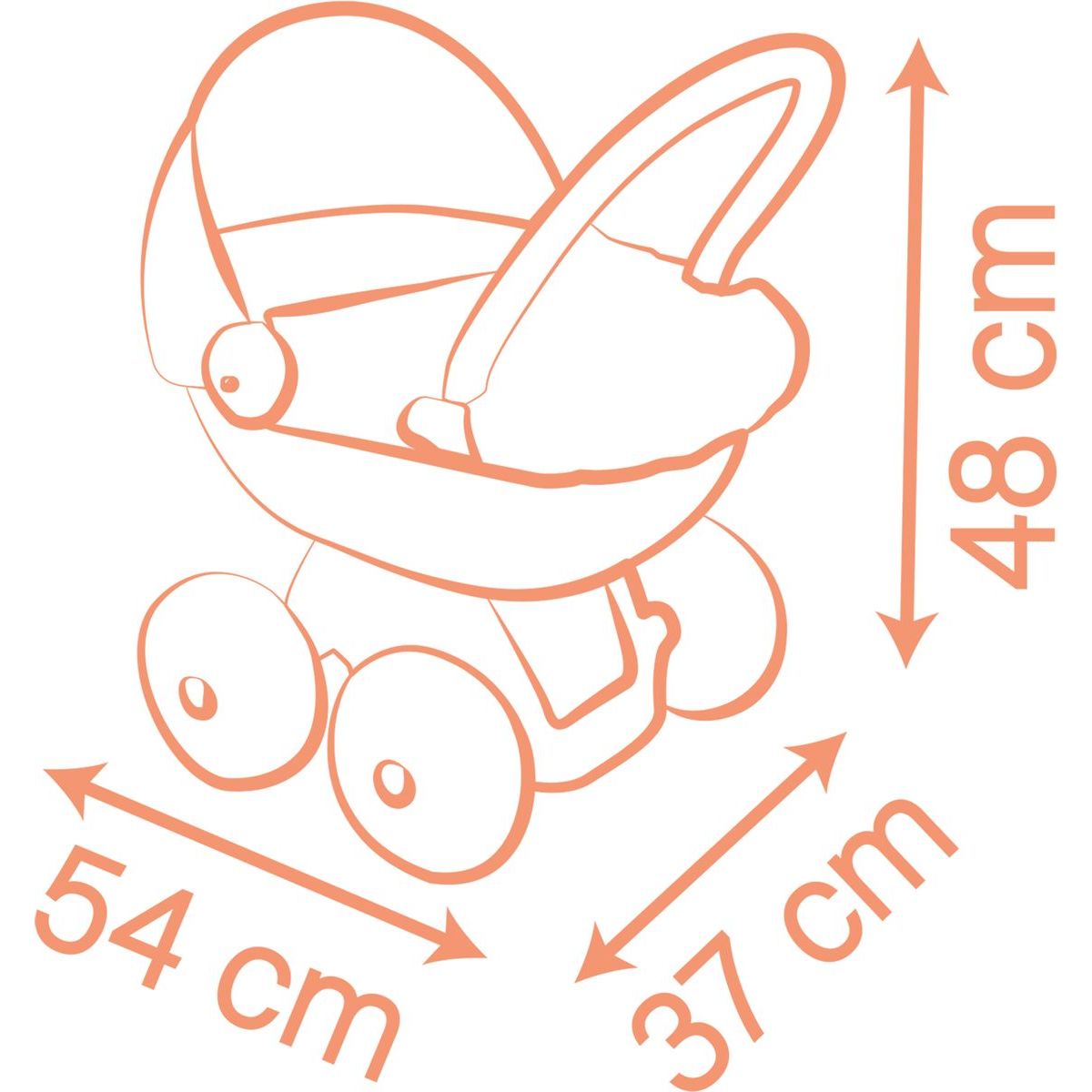 Smoby BN Kočárek hluboký pro panenky PRAM