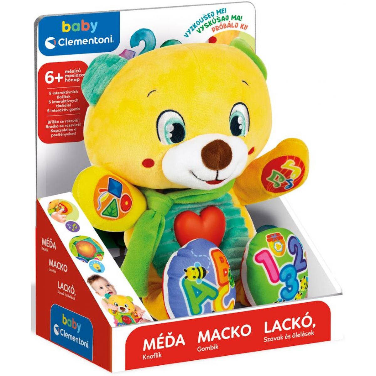 Clementoni Interaktivní medvídek Knoflík se zvuky