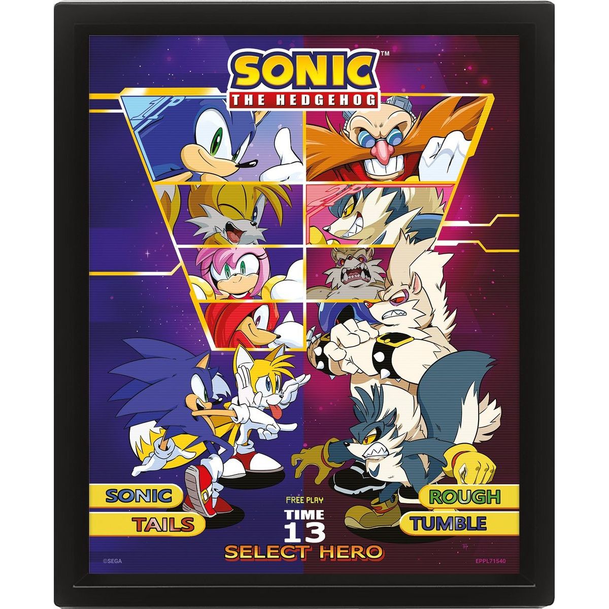 Pyramid International Sonic 3D obraz Select your Fighter