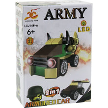 Stavebnice Armáda s LED kostkou 2v1 - Armored Car