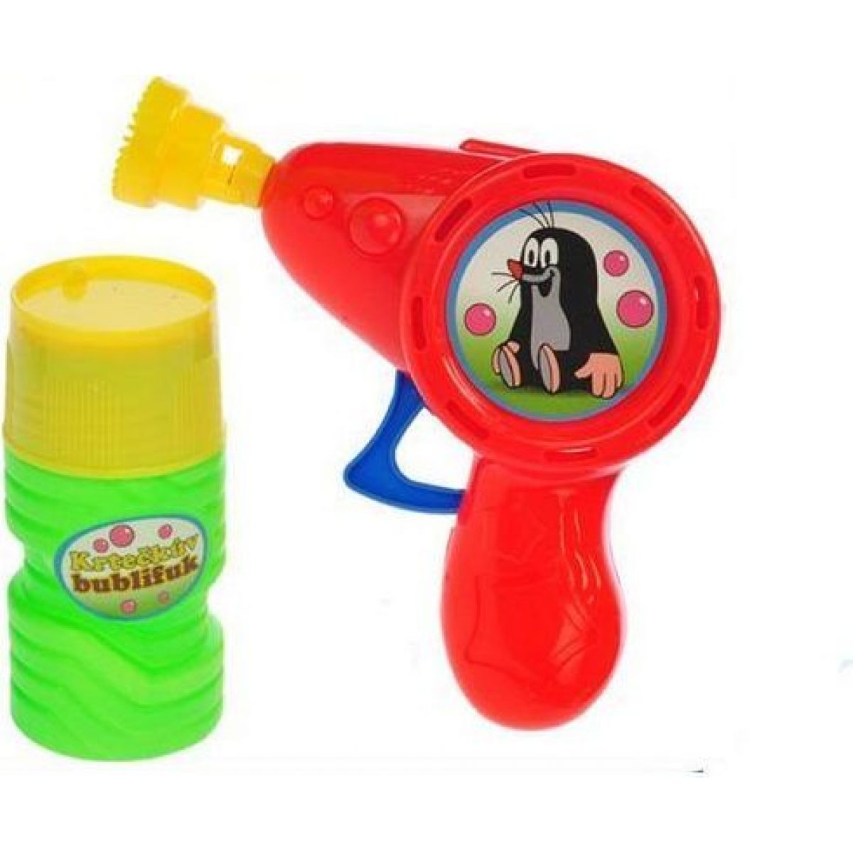Bublifuk mačkací Krtek 55 ml červený