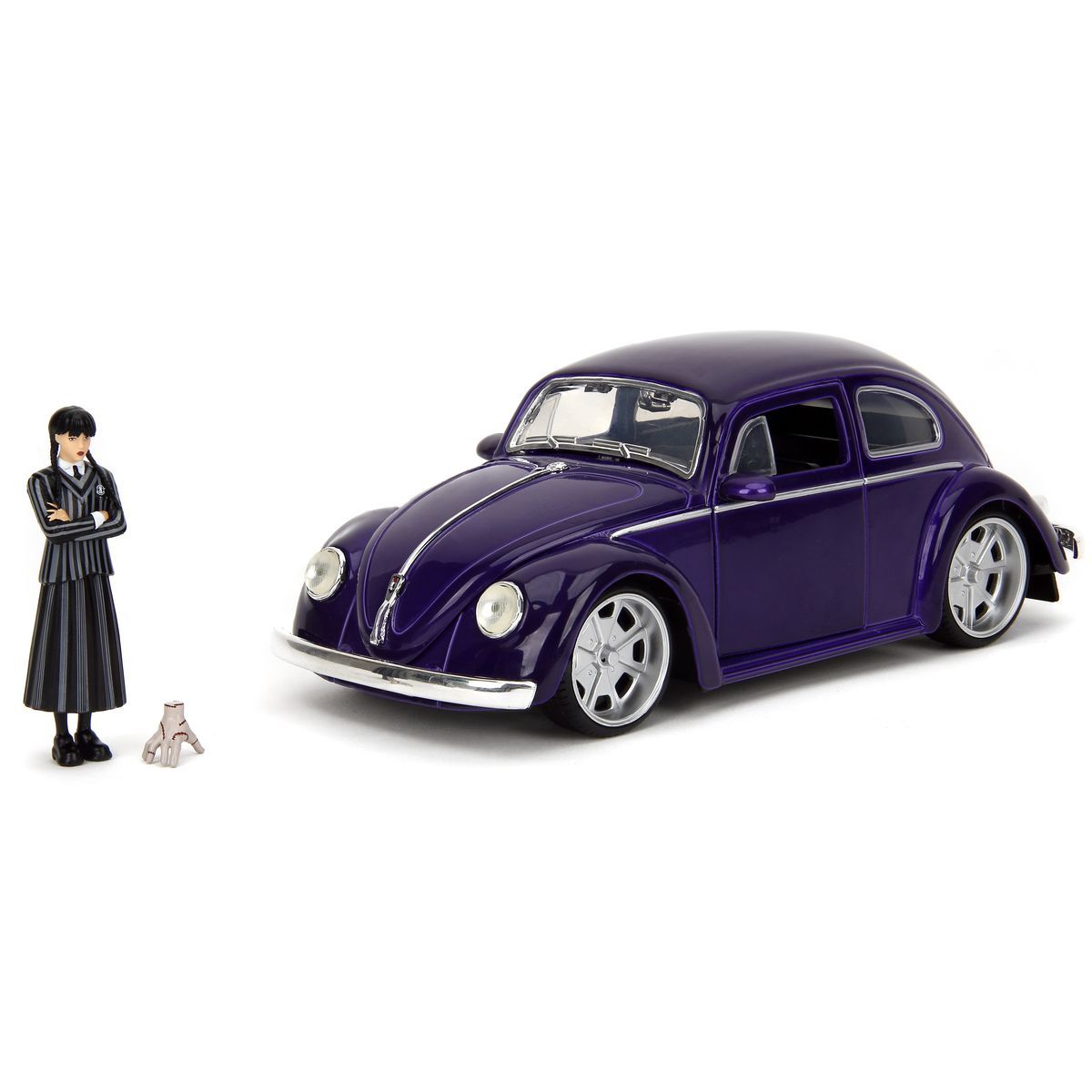 Jada Wednesday auto 1972 VW Beetle 1:24 a figurka Wednesday