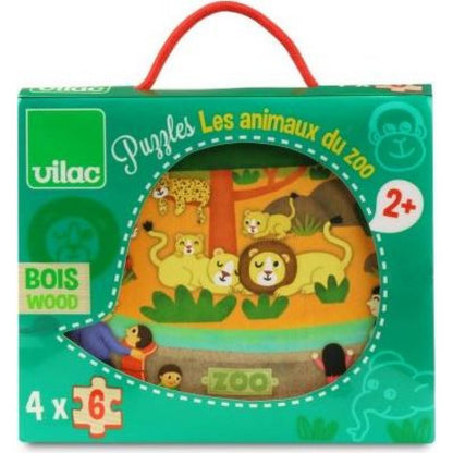 Vilac Puzzle dřevěné ZOO 24 dílků