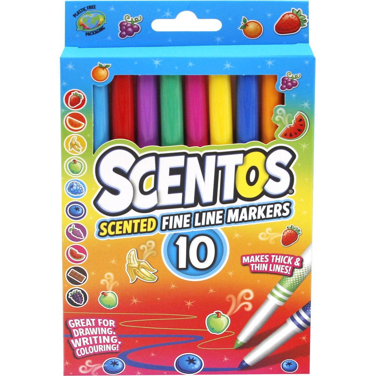 Alltoys Fixy voňavé Scentos tenké 10 ks