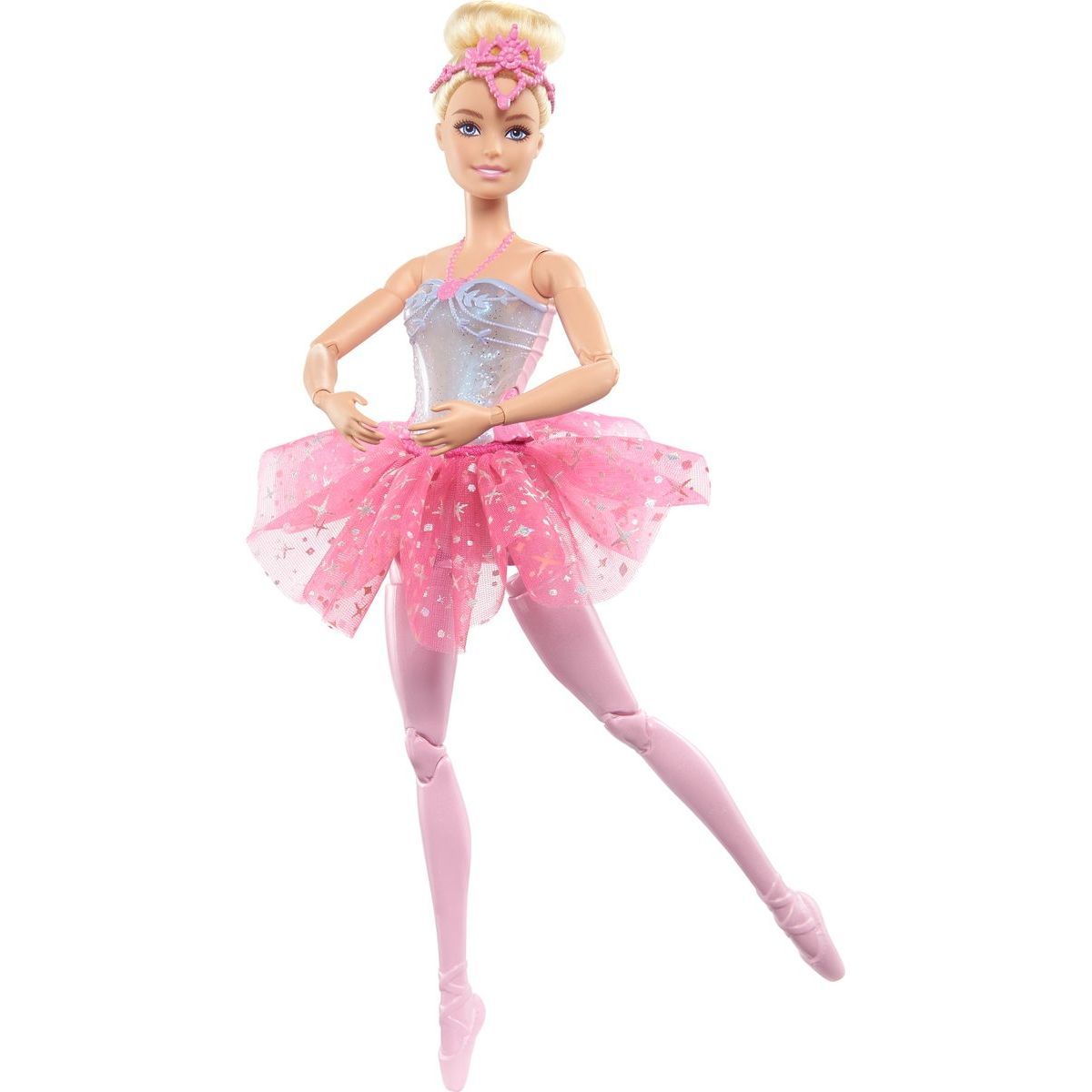 Mattel Barbie svítící magická baletka s růžovou sukní 31 cm