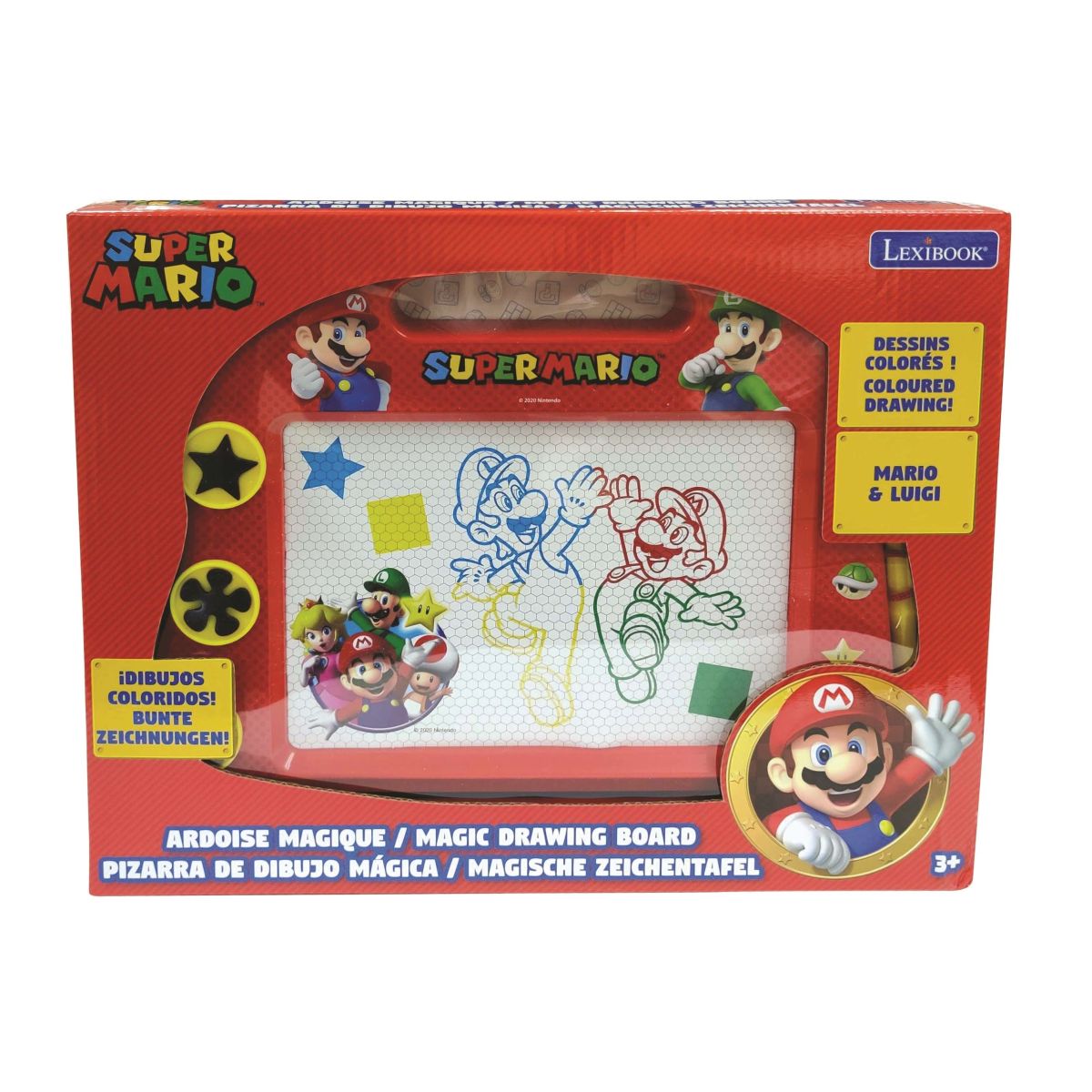 Lexibook Vícebarevná kreslící tabulka Super Mario s razítky