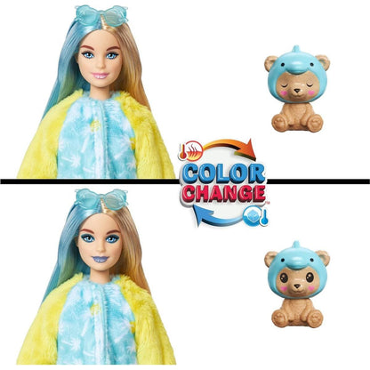Barbie Cutie Reveal Barbie v kostýmu Medvědice v modrém kostýmu Delfína