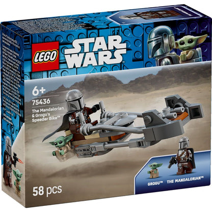 LEGO® 75436 Mandalorian a Grogu a spídrová motorka